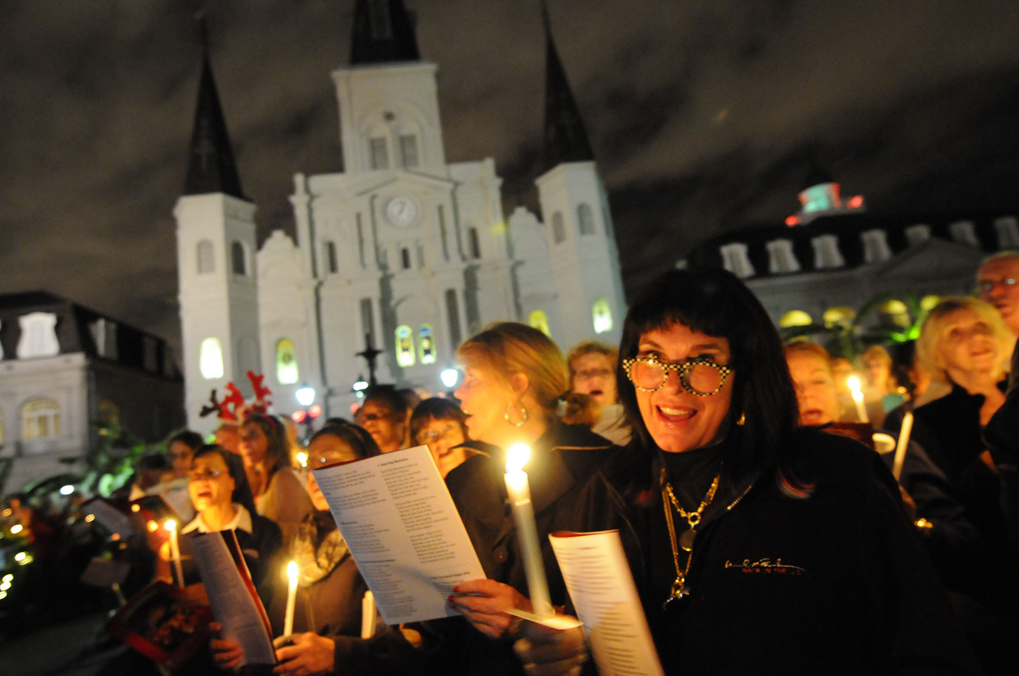 Caroling in Jackson Square Holidays New Orleans Style